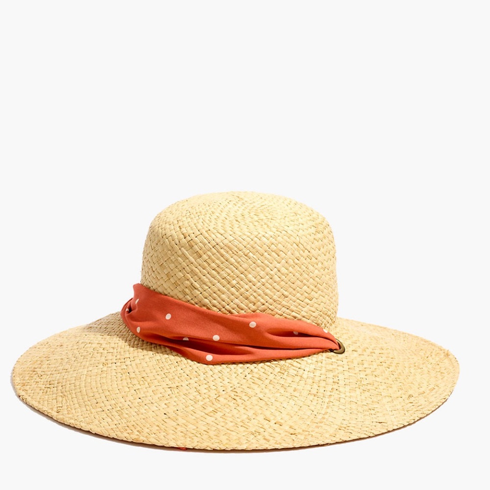 Madewell x Biltmore Sunhat with Polka Dot Scarf